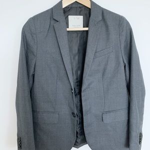 ZARA Boys Gray Blazer Suit Jacket blazer  Size L